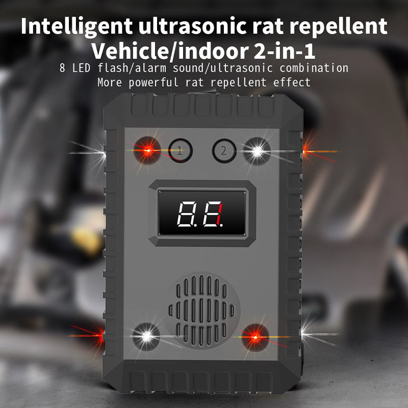 🐭🔥 Ultrasonic Mouse Repeller with 8 LED Strobe | 12V/5V Smart Power⚡【Auto/House/Warehouse Pro】Intelligent Start-Stop Ultrasound Alarm - 360° Pest-Free Zone Creator 🐭🔥 Ultrasonic Mouse Repeller with 8 LED Strobe | 12V/5V Smart Power⚡【Auto/House/Warehouse Pro】Intelligent Start-Stop Ultrasound Alarm - 360° Pest-Free Zone Creator